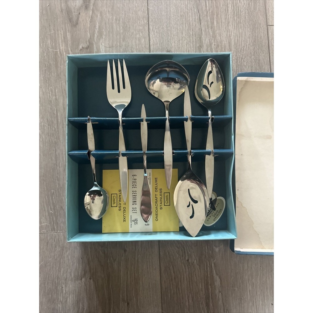 Oneidacraft Deluxe WINTERSONG ~ Serving Set NEW Pie Server,โ Serving Spoon, Fork